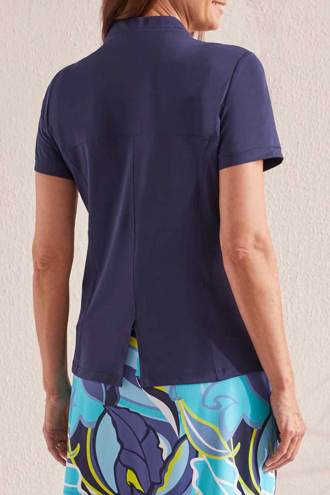 Tribal 1217O-3506-Fast Drying Tech Top-Jet Blue - Image 4