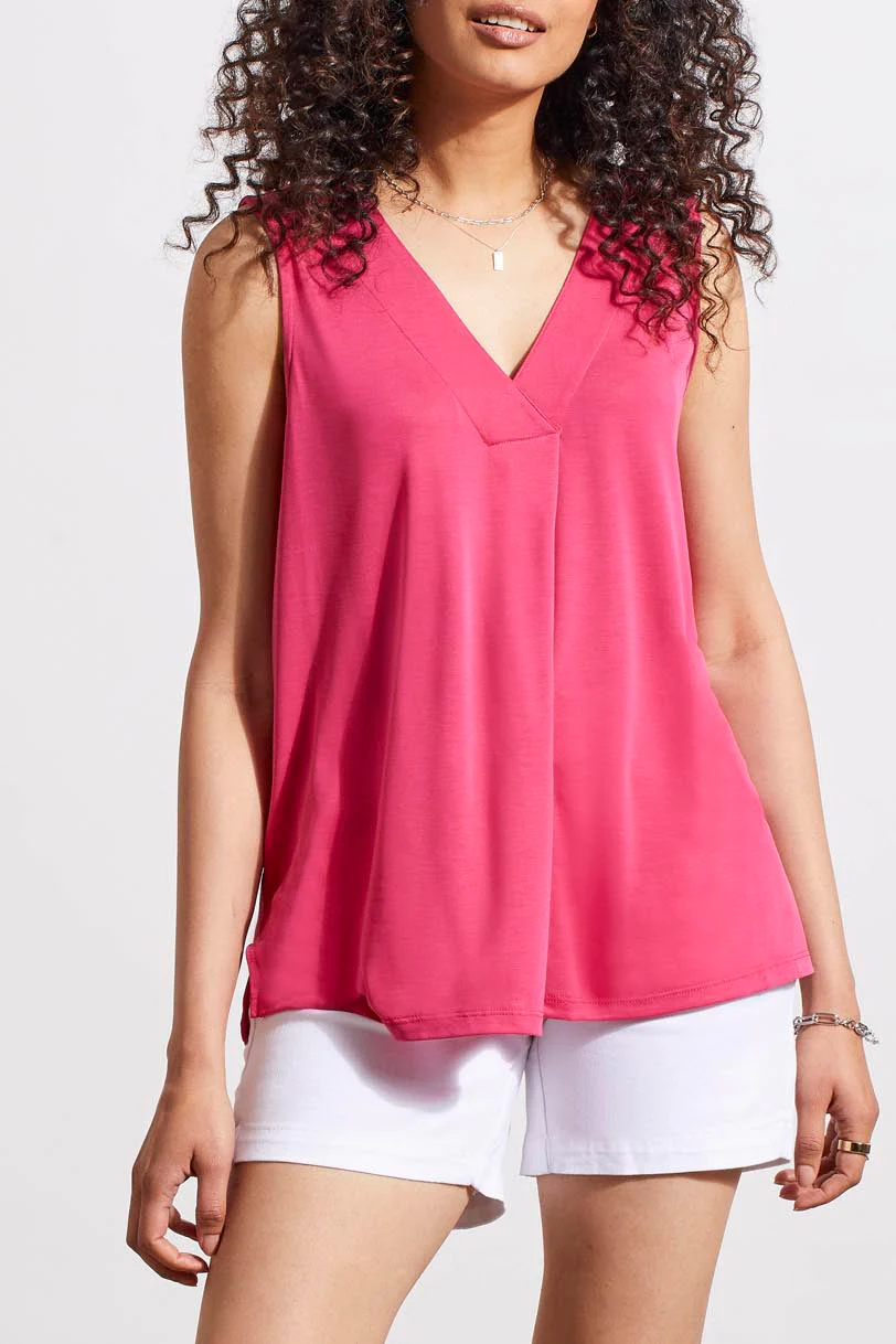 Tribal 1291O-2891-Sleeveless Modal Top-Raspberry - Image 3