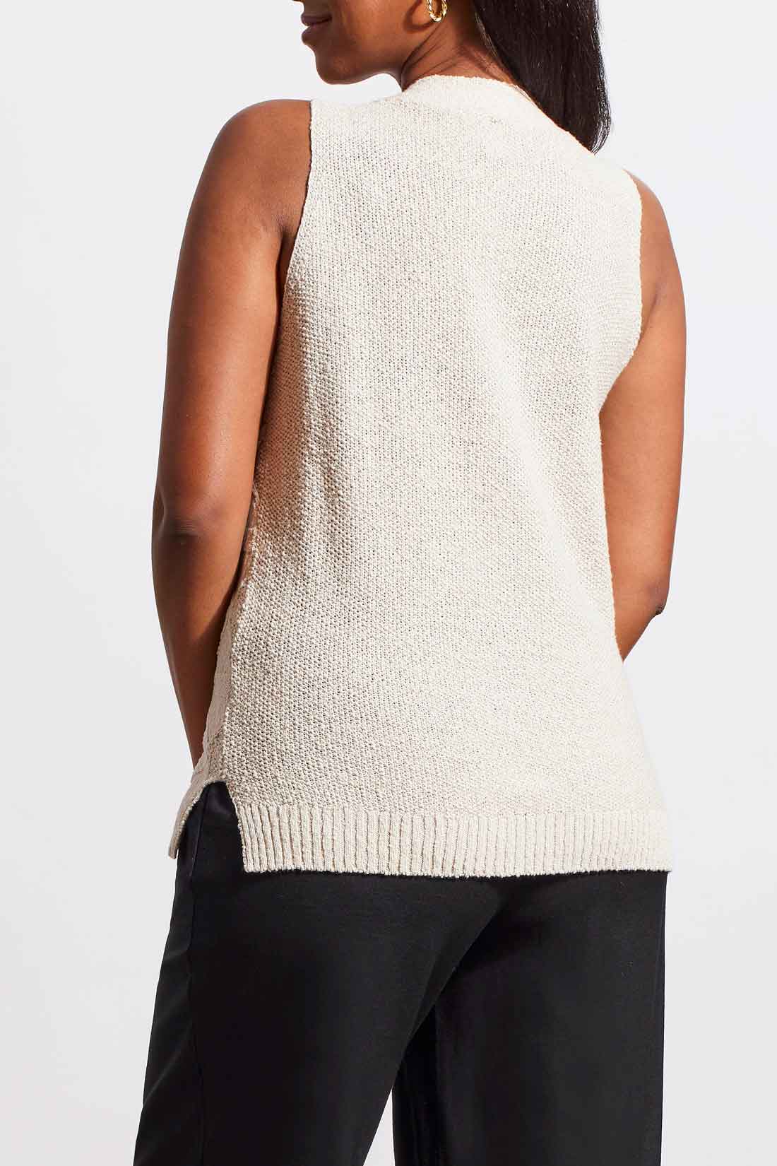 Tribal 1672O-4425-Sleeveless Sweater-French Oak - Image 4