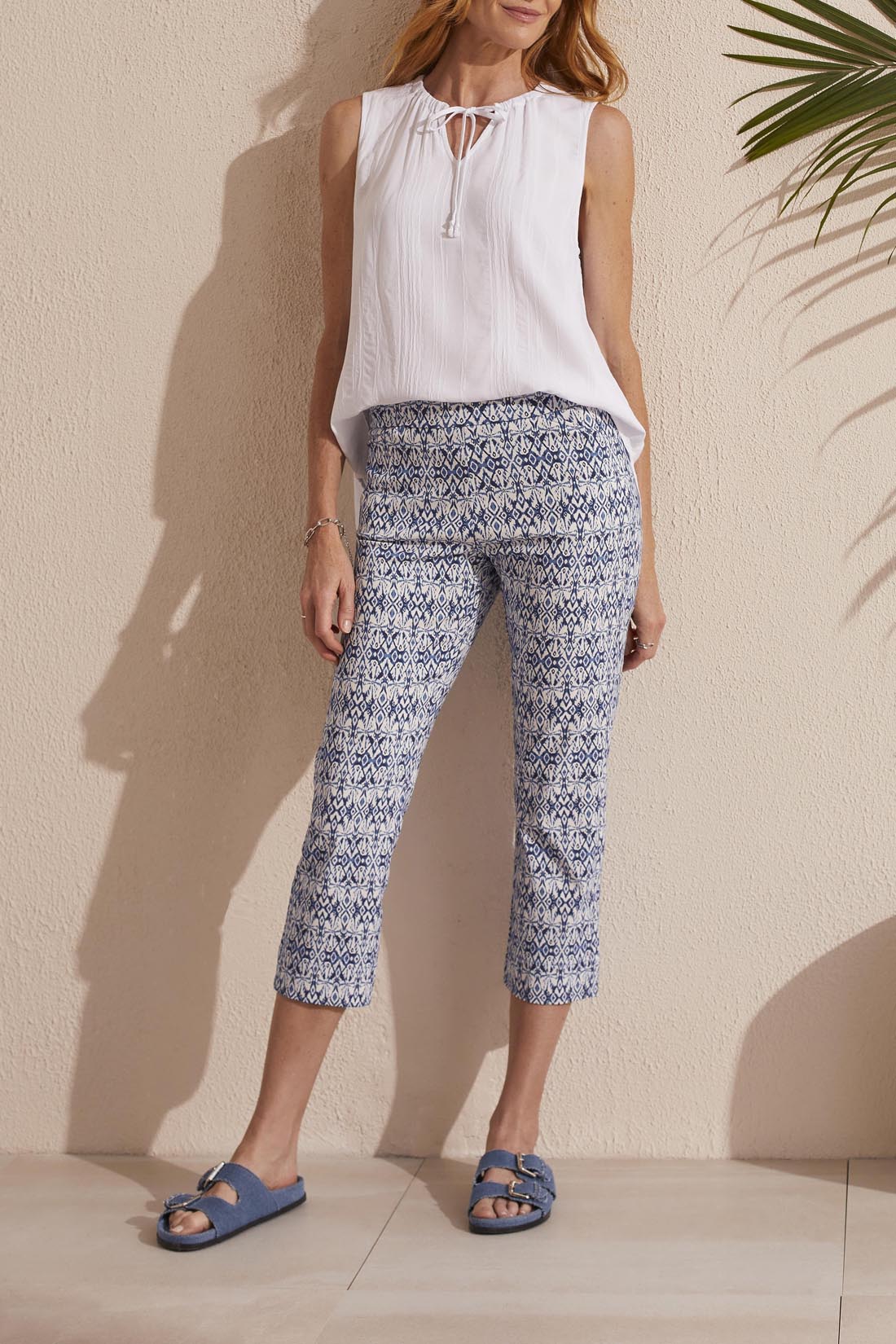 Tribal 1748O-7163-Kick Flare Capri-Blue Star - Image 3