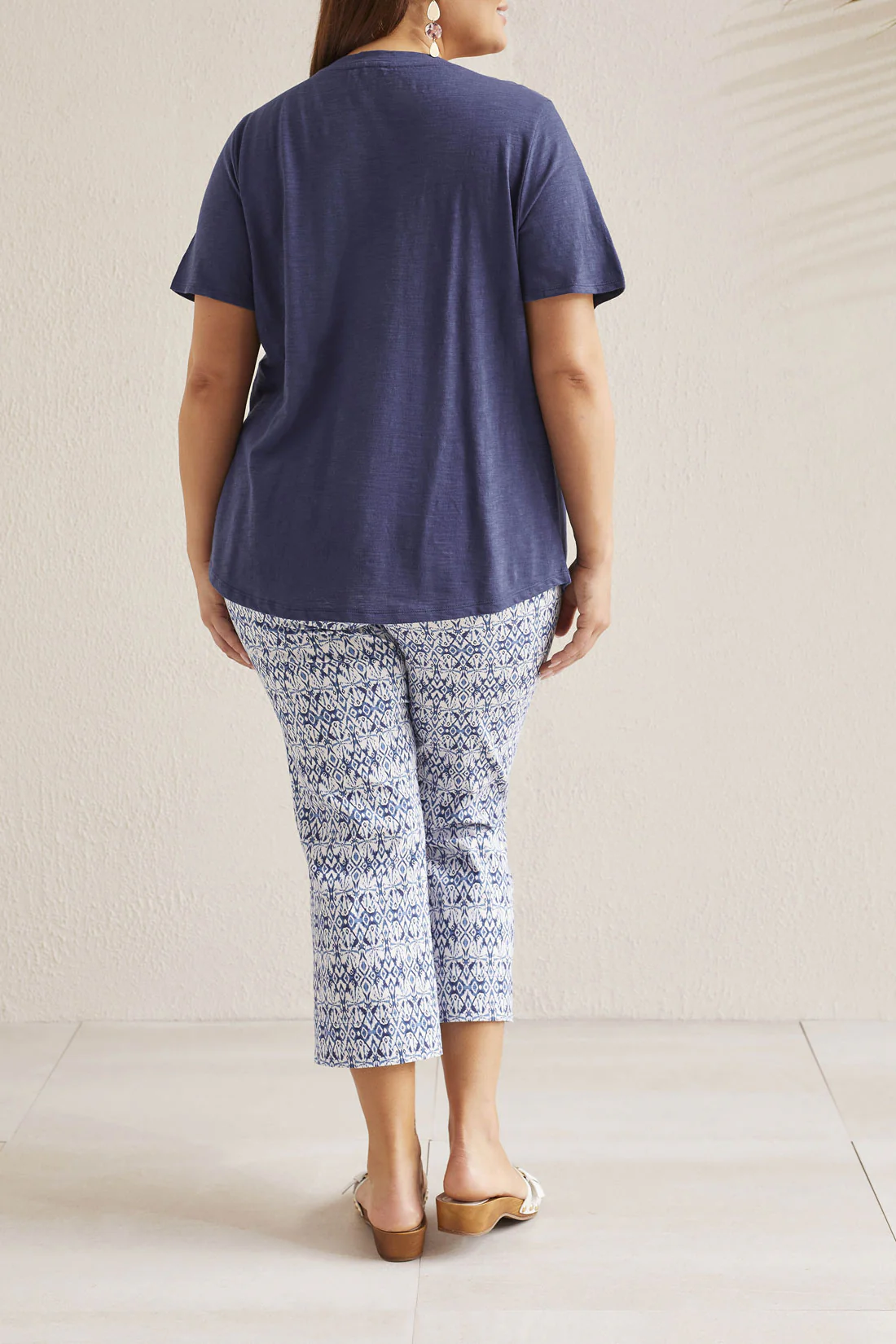 Tribal 1789V-3474-U Neck Top-Jet Blue - Image 4