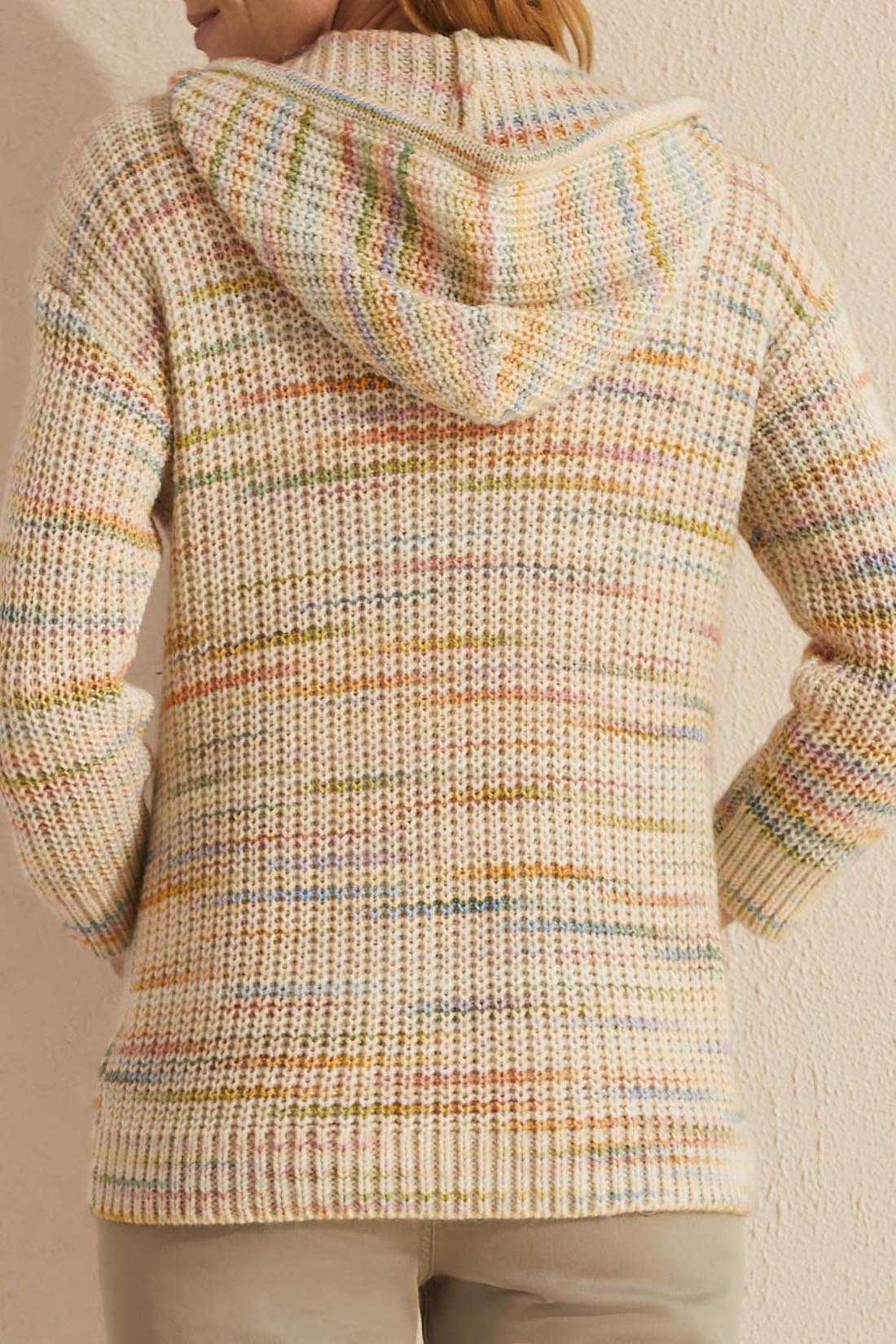 Tribal 1812O/3899-Sweater W/ Hood-Muted Clay - Image 3