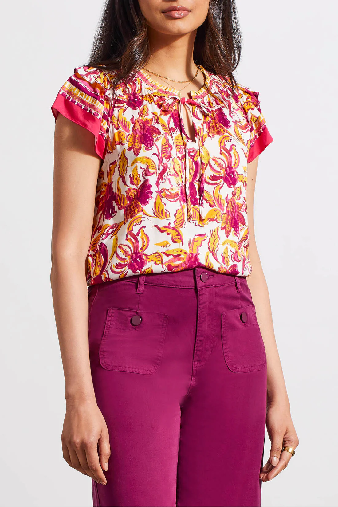 Tribal 5451O/1434-Printed Blouse-Limoncello - Image 3