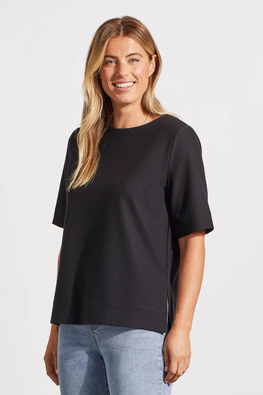 Tribal  5457O-4944-Top W/Side Slits-Black - Image 2