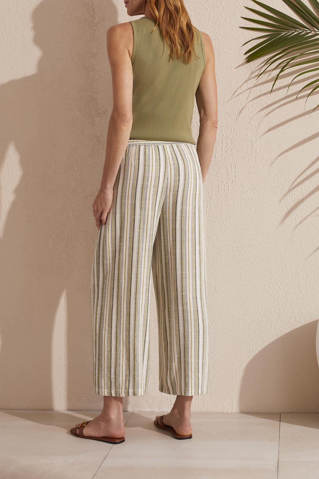 Tribal 7704O/4400-Linen Flowy Pant-French Oak - Image 4