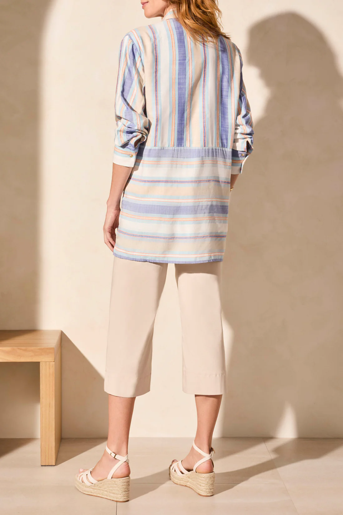Tribal -2185O-8100-L/S Button Front Blouse-Oasis - Image 4