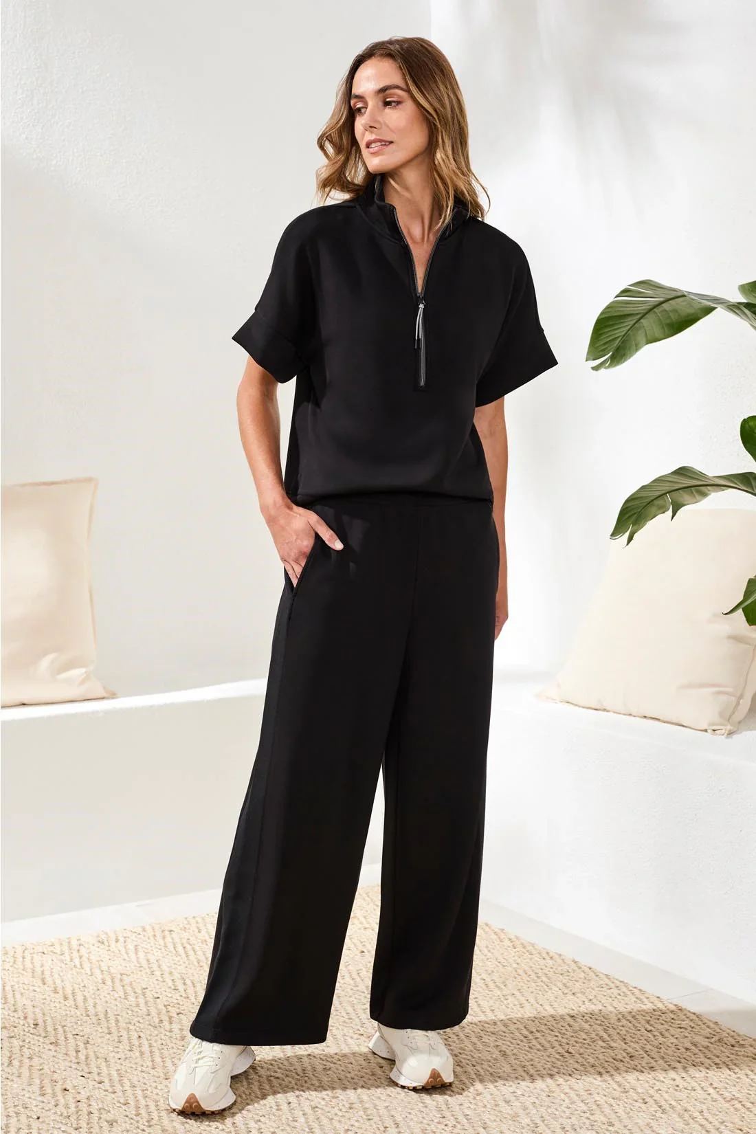 Tribal Techo Lux Pull On Pant-3009O-0002-Black